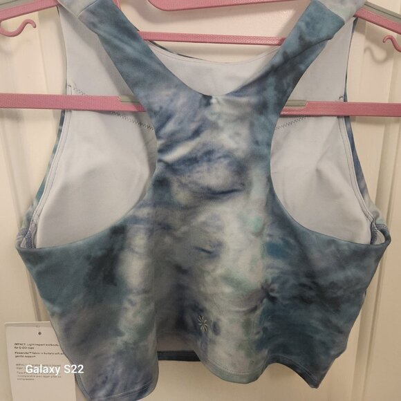Athleta Tie Dye Conscious Crop. NWT. Supports D-DD. Size XSTP - Picture 6 of 7